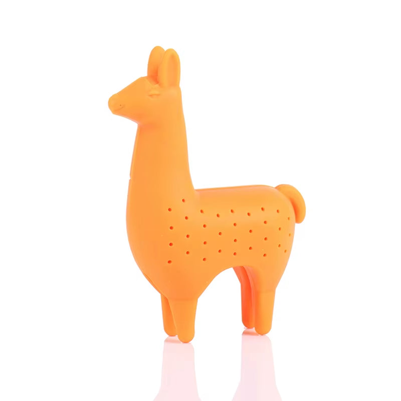 Tea Infuser Food Silicone Grade Alpaca Shape Tea Infuser Strainers Creative Filter Loose Silicone Diffuser Reusable Infuser