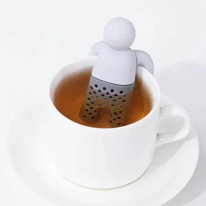 New Mr. Tea Man Model Tea Infuser Food Grade Silicone Tea Infuser Tea Leak Tea Filter Tea Bag