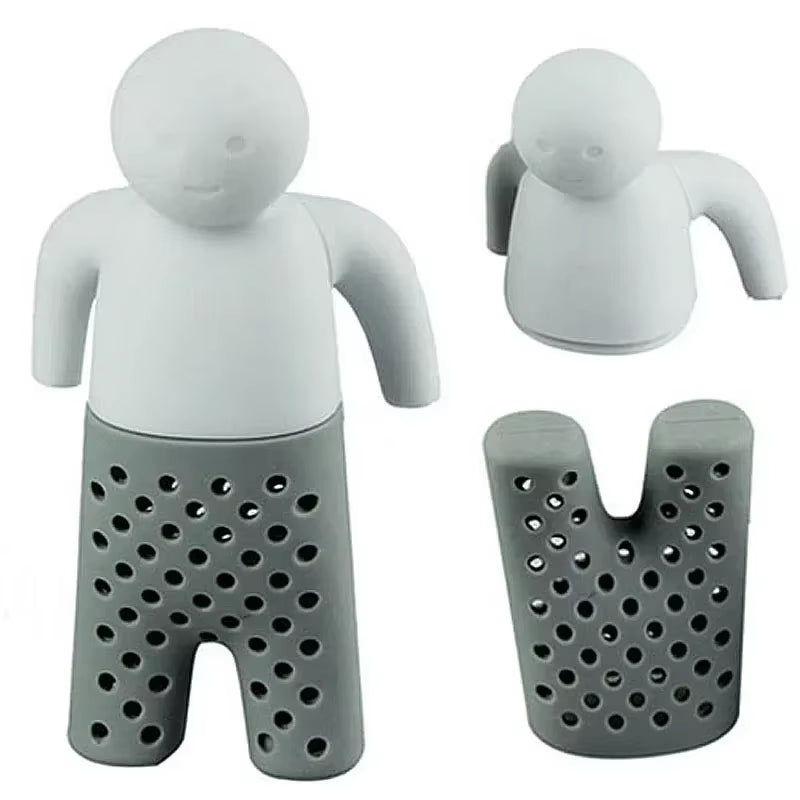 New Mr. Tea Man Model Tea Infuser Food Grade Silicone Tea Infuser Tea Leak Tea Filter Tea Bag