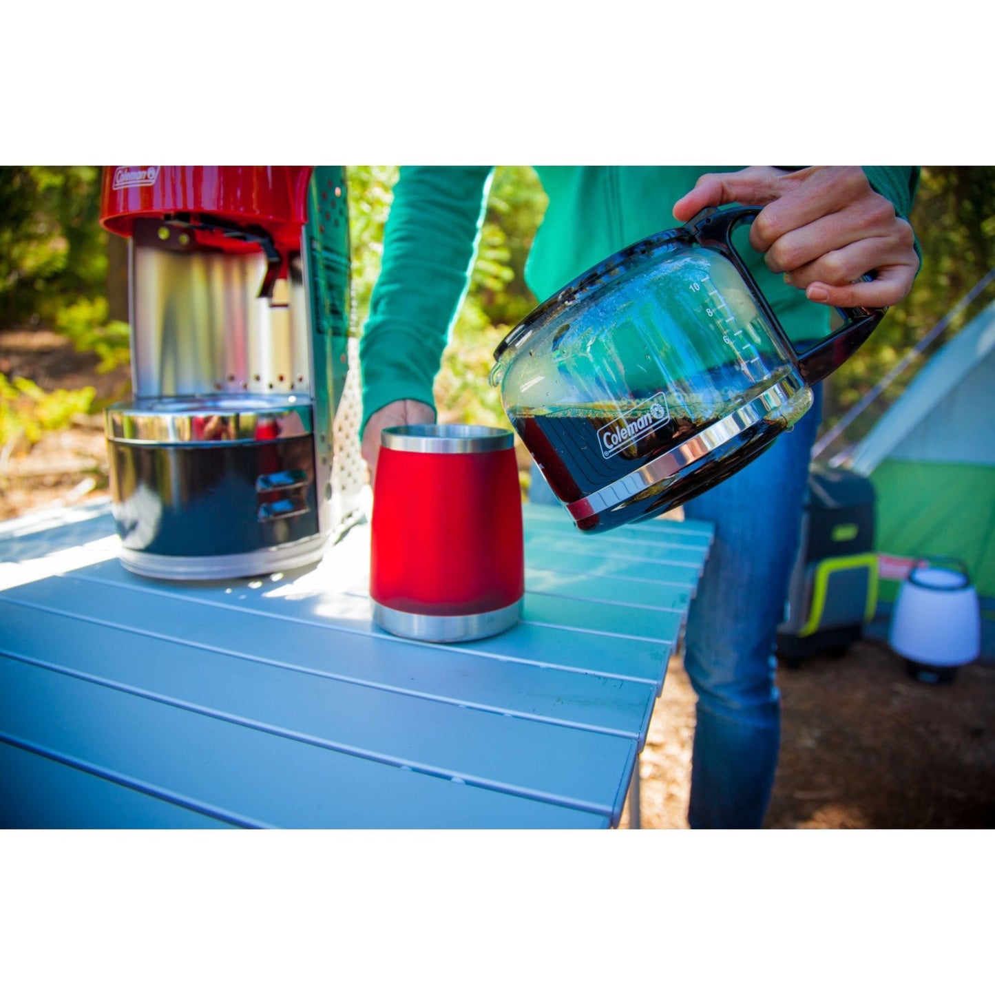 Quikpot Portable Propane Coffee Maker, Red