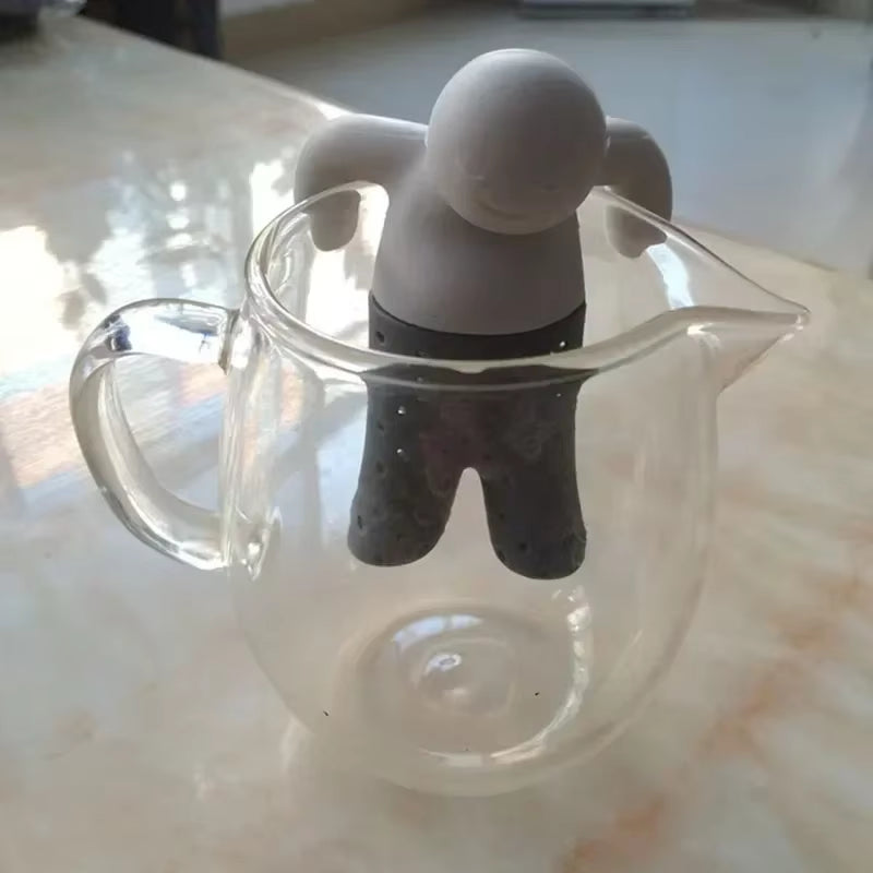 New Mr. Tea Man Model Tea Infuser Food Grade Silicone Tea Infuser Tea Leak Tea Filter Tea Bag
