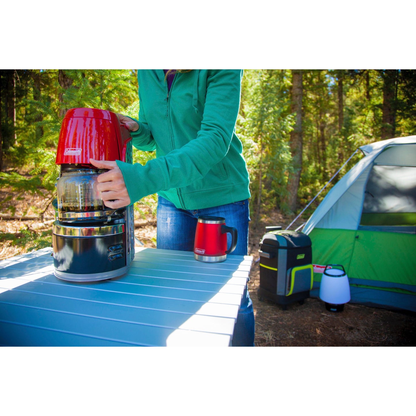 Quikpot Portable Propane Coffee Maker, Red