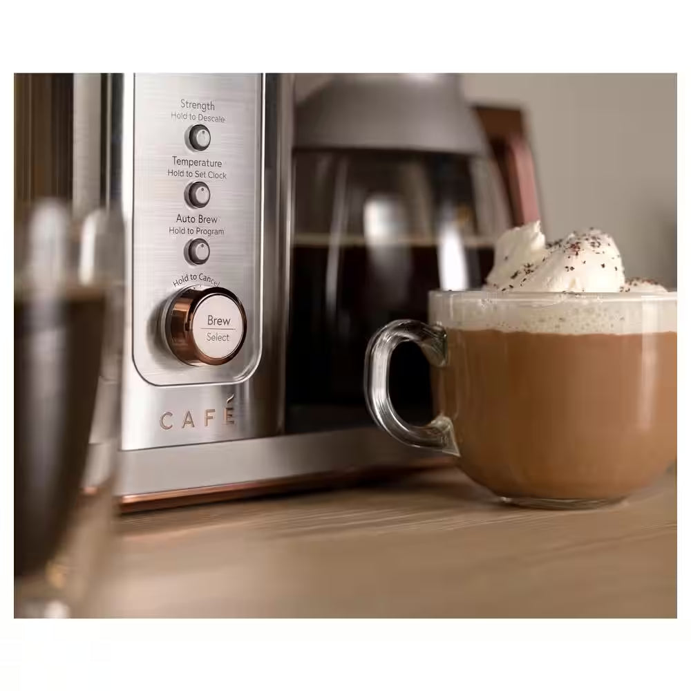 10 Cup Stainless Steel Specialty Drip Coffee Maker with Glass Carafe and Warming Plate, Wi-Fi Connected