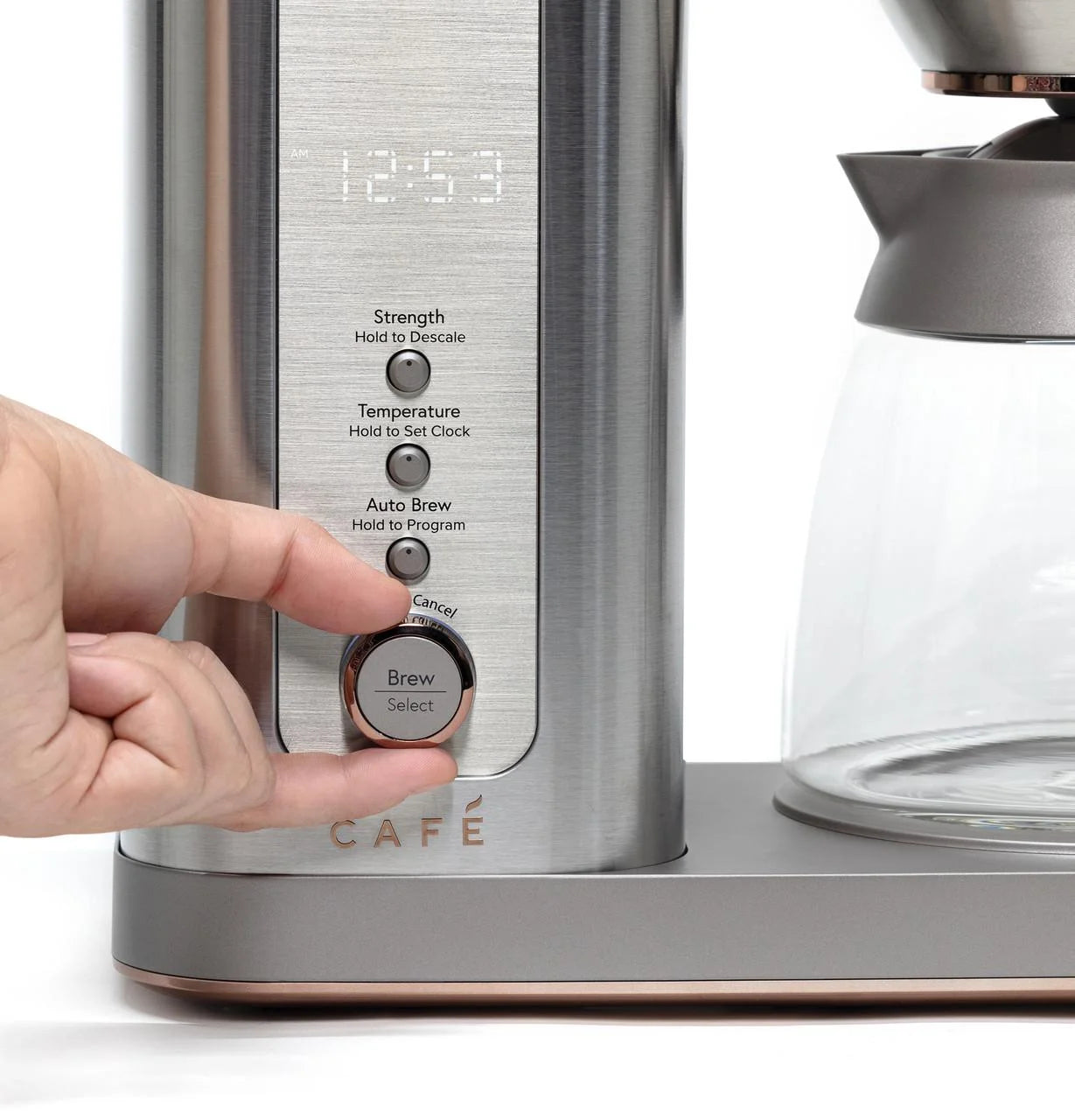 Café Specialty Drip Coffee Maker | 10-Cup Glass Carafe | Wifi Enabled Voice-To-Brew Technology | Smart Home Kitchen Essentials | SCA Certified, Barista-Quality Brew | Stainless Steel