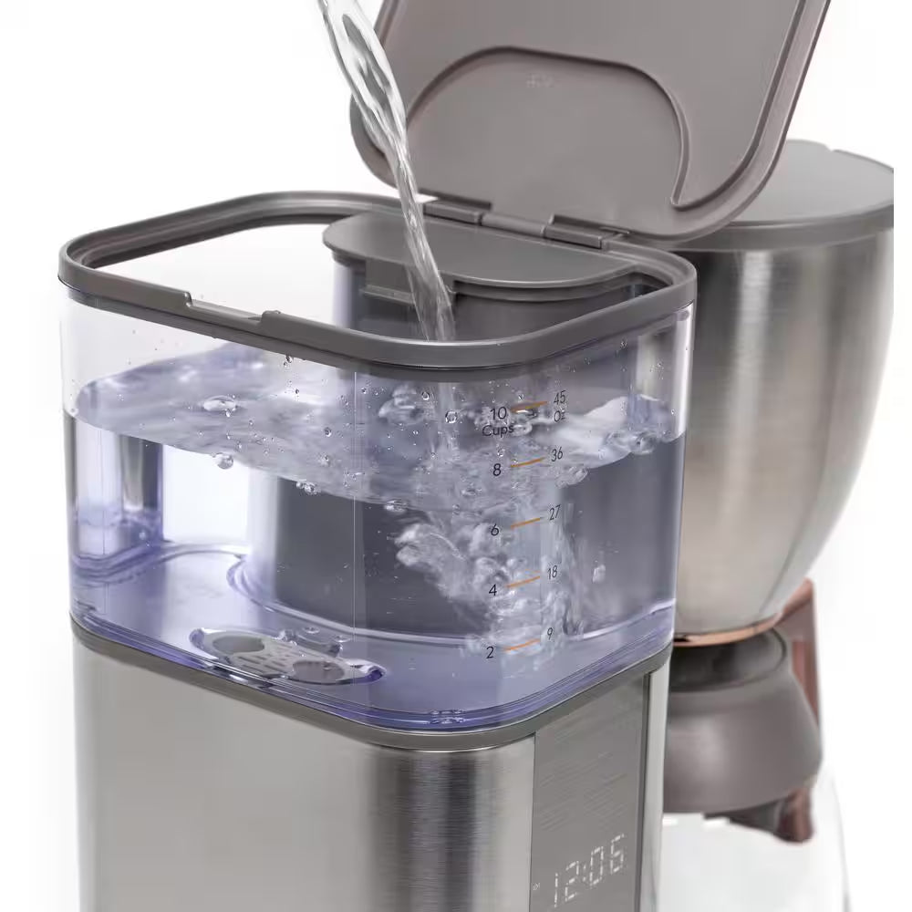 10 Cup Stainless Steel Specialty Drip Coffee Maker with Glass Carafe and Warming Plate, Wi-Fi Connected