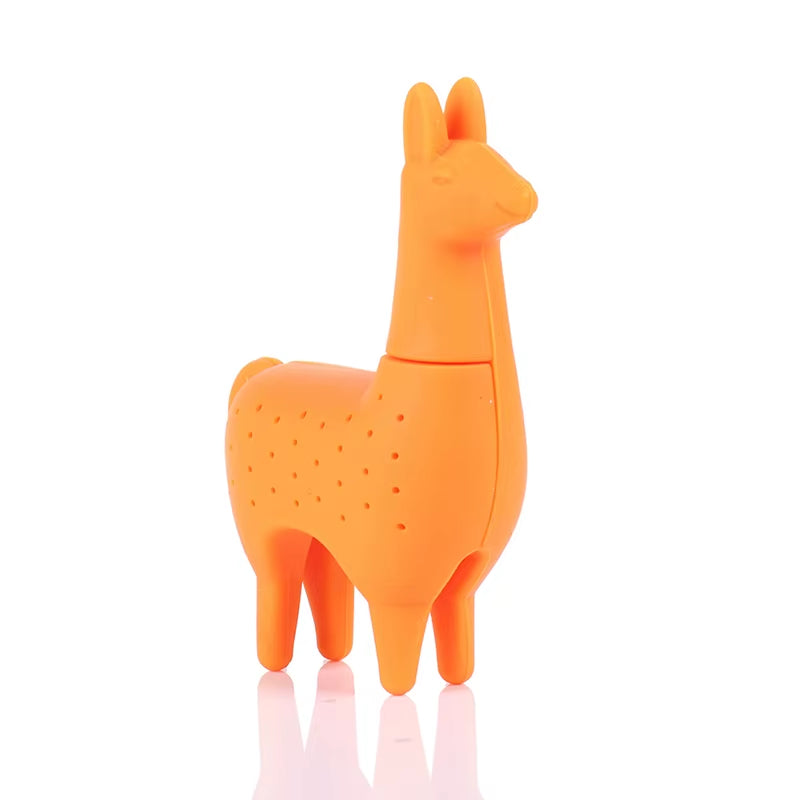 Tea Infuser Food Silicone Grade Alpaca Shape Tea Infuser Strainers Creative Filter Loose Silicone Diffuser Reusable Infuser