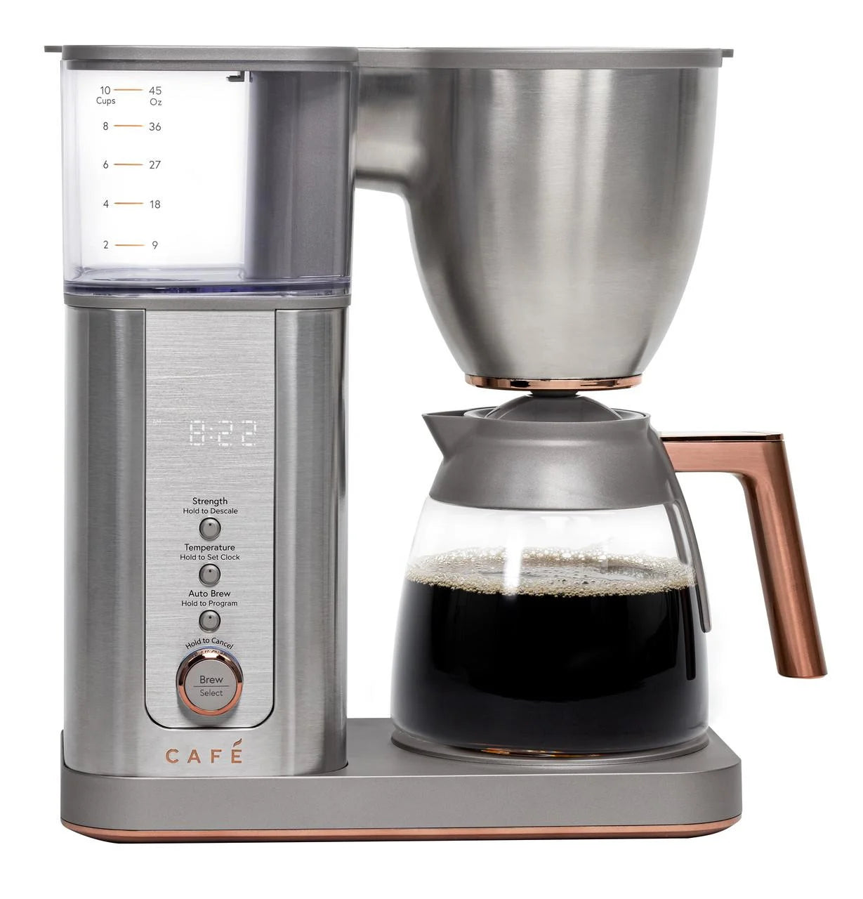 Café Specialty Drip Coffee Maker | 10-Cup Glass Carafe | Wifi Enabled Voice-To-Brew Technology | Smart Home Kitchen Essentials | SCA Certified, Barista-Quality Brew | Stainless Steel