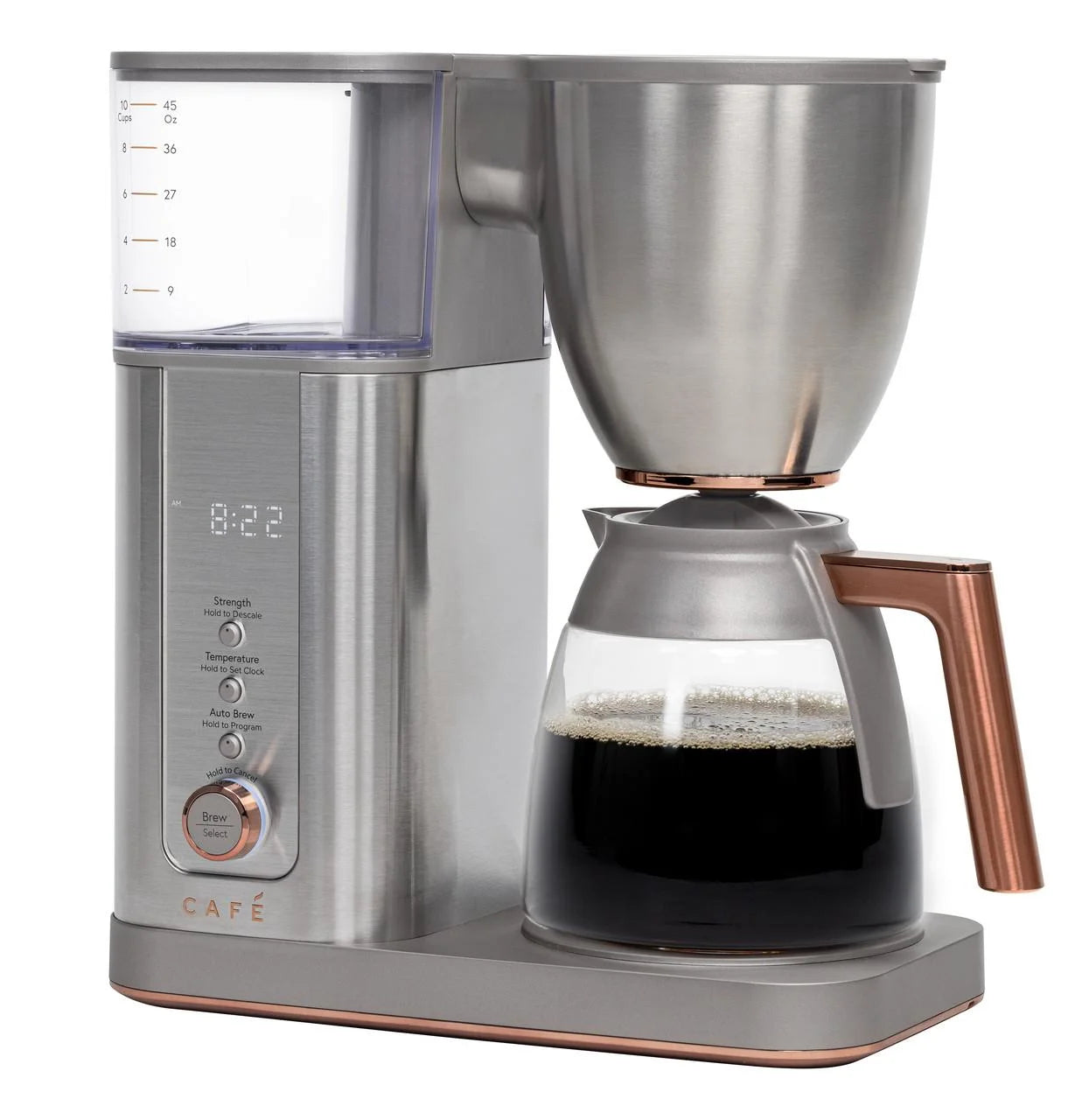 Café Specialty Drip Coffee Maker | 10-Cup Glass Carafe | Wifi Enabled Voice-To-Brew Technology | Smart Home Kitchen Essentials | SCA Certified, Barista-Quality Brew | Stainless Steel